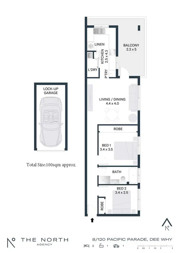Floorplan of Homely apartment listing, 8/120 Pacific Parade, Dee Why NSW 2099