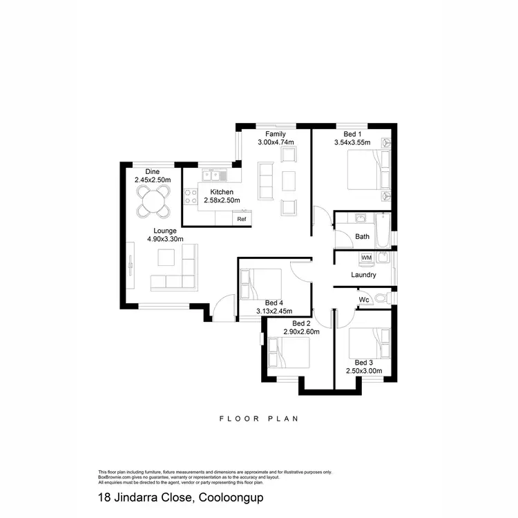 Floorplan of Homely house listing, 18 Jindarra Close, Cooloongup WA 6168