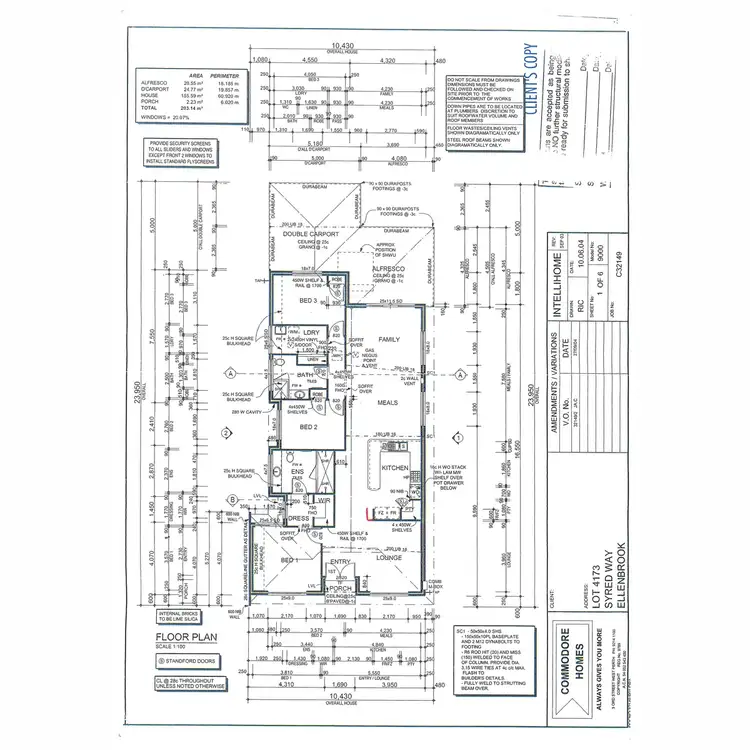 Floorplan of Homely house listing, 3 Syred Way, Ellenbrook WA 6069