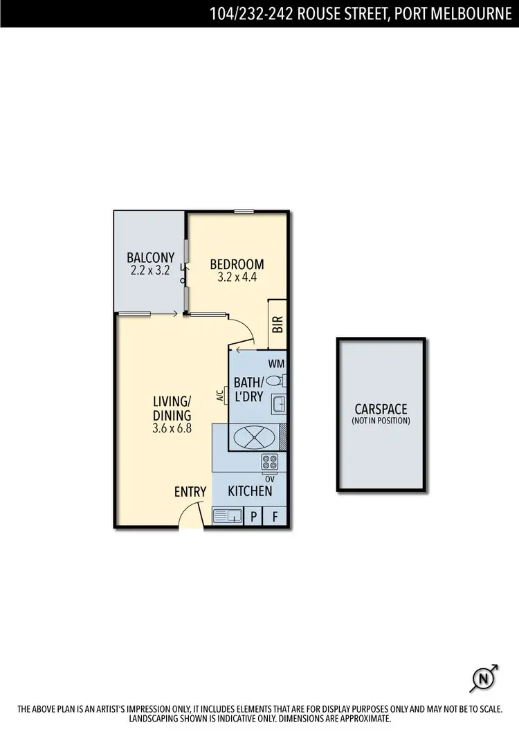 Floorplan of Homely apartment listing, 104/232-242 Rouse Street, Port Melbourne VIC 3207