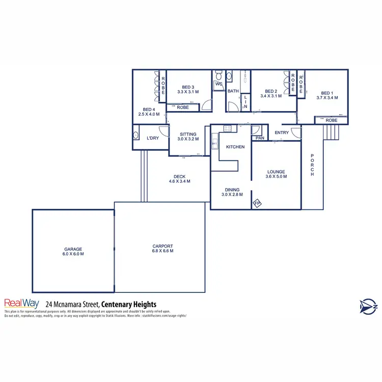 Floorplan of Homely house listing, 24 McNamara Street, Centenary Heights QLD 4350