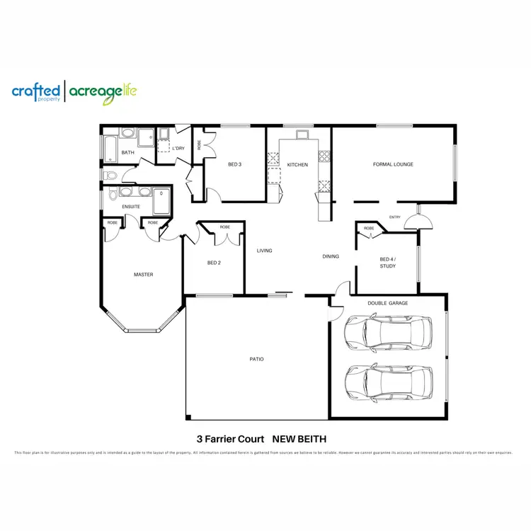 Floorplan of Homely rural property listing, 3 Farrier Court, New Beith QLD 4124