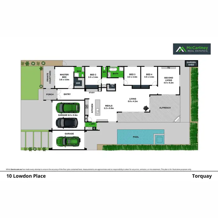 Floorplan of Homely house listing, 10 Lowdon Place, Torquay VIC 3228