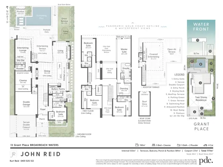 Floorplan of Homely house listing, 13 Grant Place, Broadbeach Waters QLD 4218