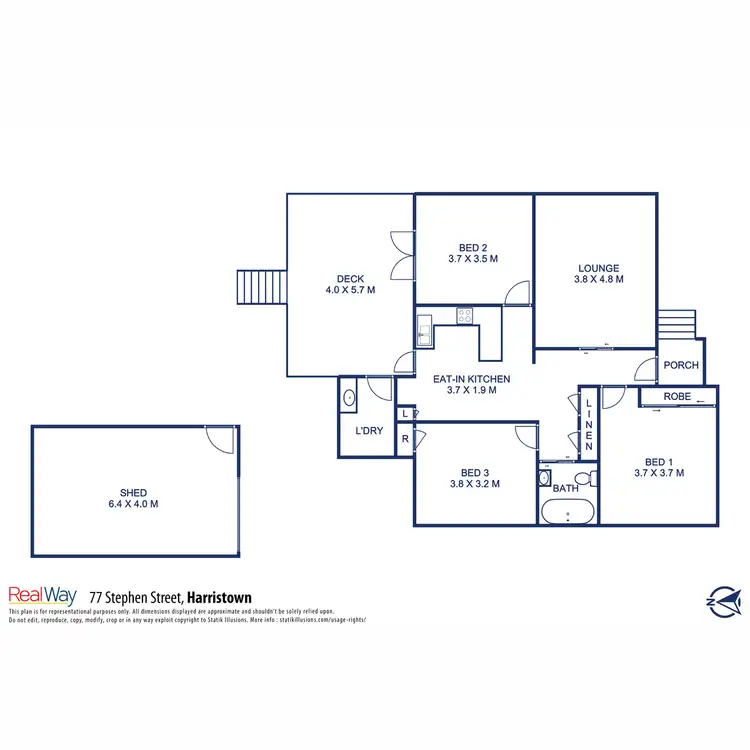 Floorplan of Homely house listing, 77 Stephen Street, Harristown QLD 4350