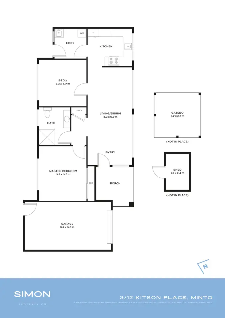 Floorplan of Homely villa listing, 3/12 Kitson Place, Minto NSW 2566
