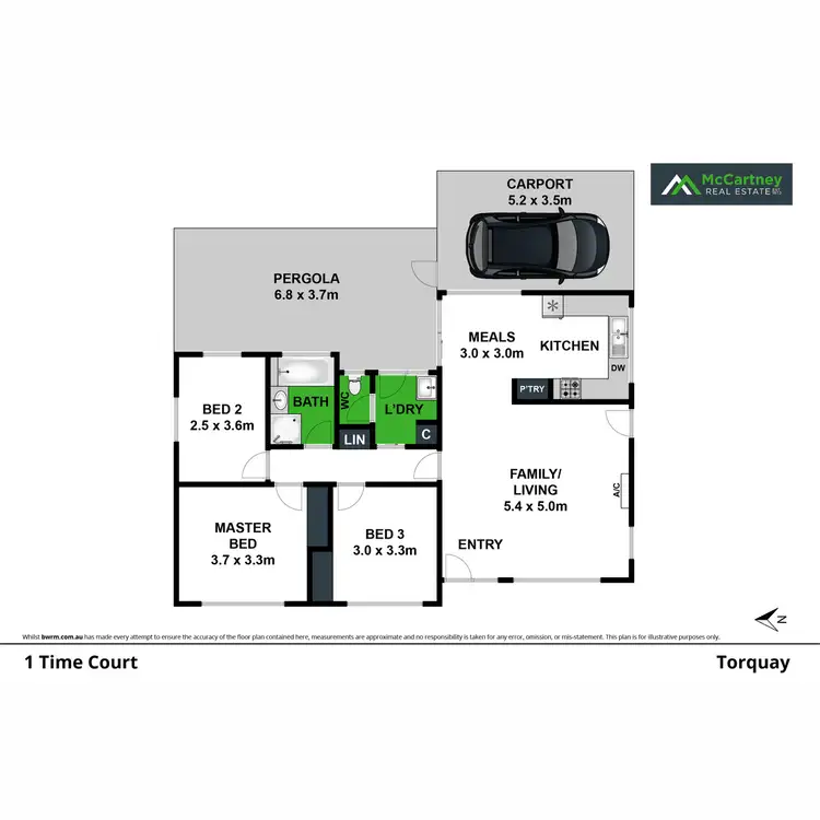 Floorplan of Homely house listing, 1 Time Court, Torquay VIC 3228