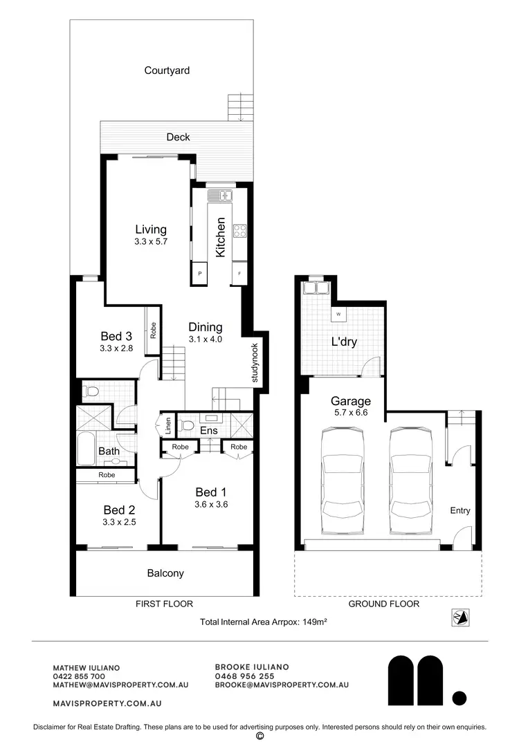 Floorplan of Homely townhouse listing, 2/5-7 Hall Street, Merewether NSW 2291