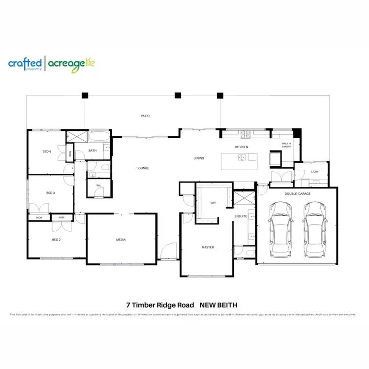 Floorplan of Homely rural property listing, 7 Timber Ridge Road, New Beith QLD 4124