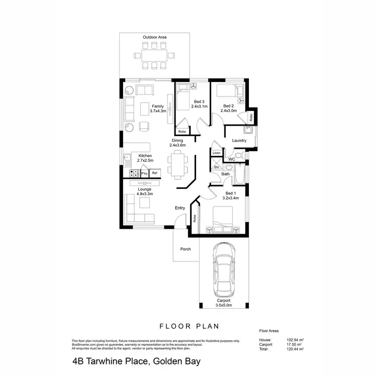 Floorplan of Homely house listing, 4B Tarwhine Place, Golden Bay WA 6174