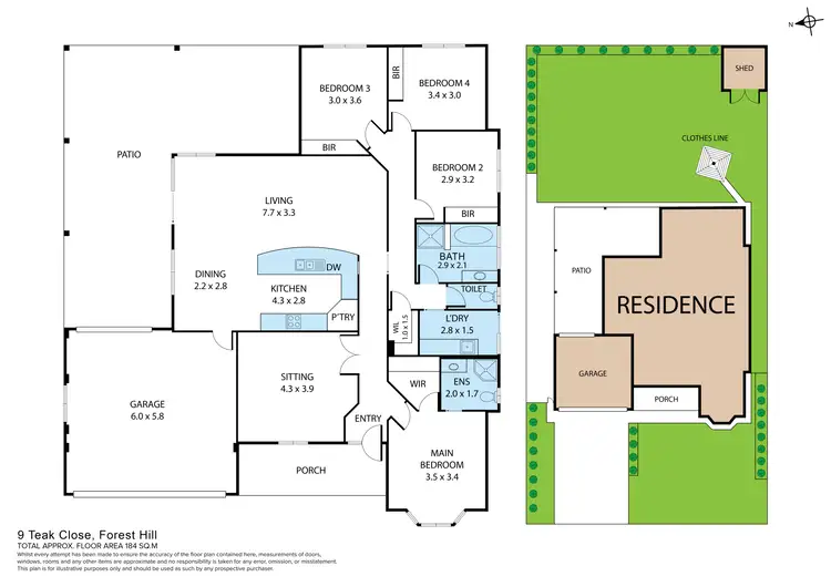 Floorplan of Homely house listing, 9 Teak Close, Forest Hill NSW 2651