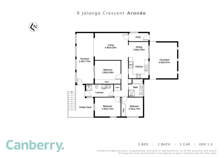 Floorplan of Homely house listing, 9 Jalanga Crescent, Aranda ACT 2614