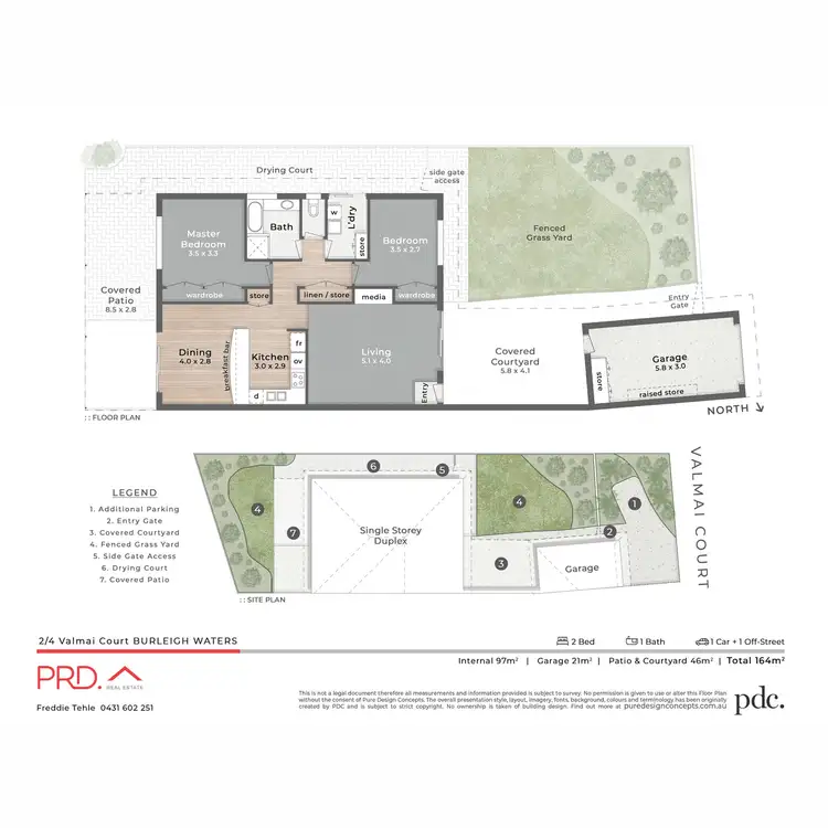 Floorplan of Homely semi-detached listing, 2/4 Valmai Court, Burleigh Waters QLD 4220