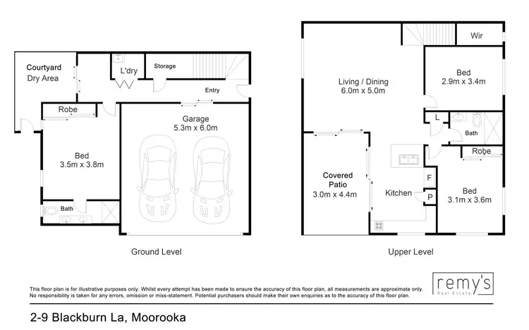 Floorplan of Homely townhouse listing, 2/9 Blackburn Street, Moorooka QLD 4105