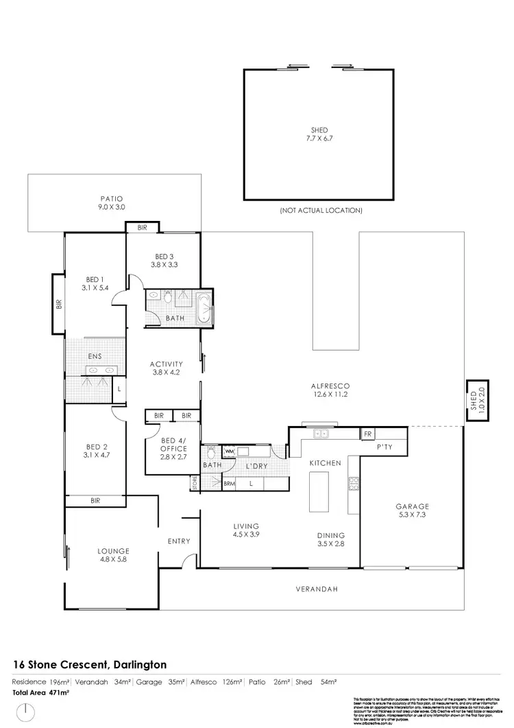 Floorplan of Homely house listing, 16 Stone Crescent, Darlington WA 6070