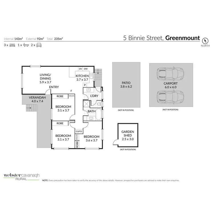 Floorplan of Homely house listing, 5 Binnie Street, Greenmount QLD 4359