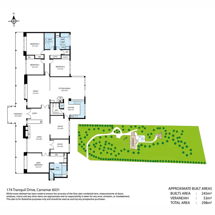 Floorplan of Homely house listing, 174 Tranquil Drive, Carramar WA 6031
