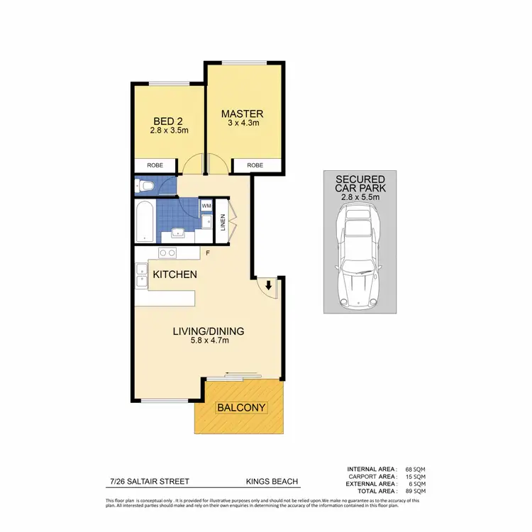 Floorplan of Homely unit listing, 7/26 Saltair Street, Kings Beach QLD 4551