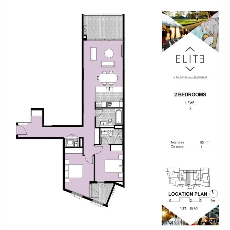 Floorplan of Homely apartment listing, 206/14 McGill Street, Lewisham NSW 2049