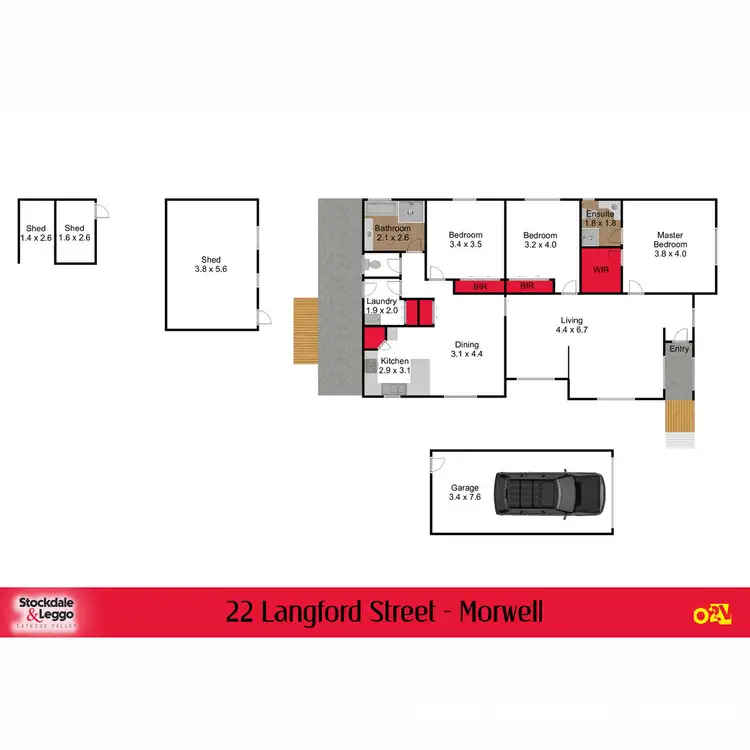 Floorplan of Homely house listing, 22 Langford Street, Morwell VIC 3840