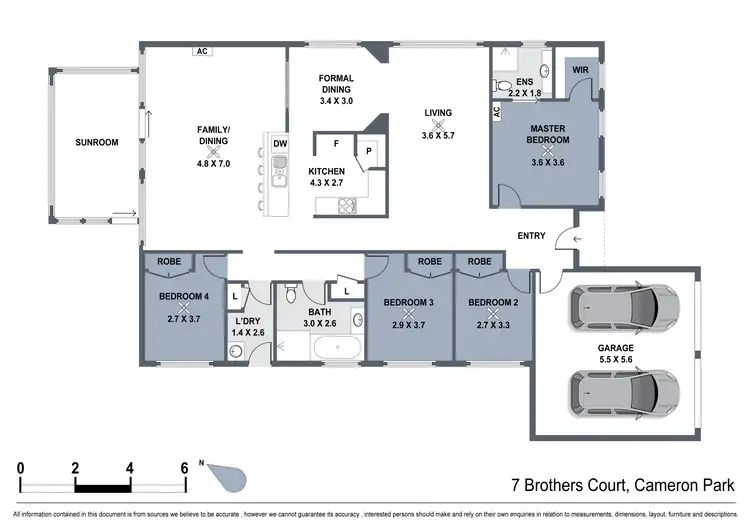 Floorplan of Homely house listing, 7 Brothers Court, Cameron Park NSW 2285