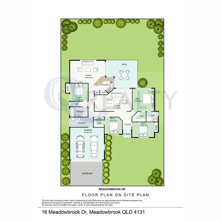 Floorplan of Homely house listing, 16 Meadowbrook Drive, Meadowbrook QLD 4131