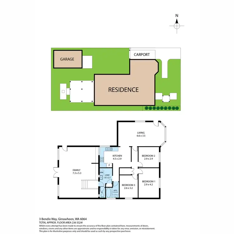 Floorplan of Homely house listing, 3 Bendix Way, Girrawheen WA 6064
