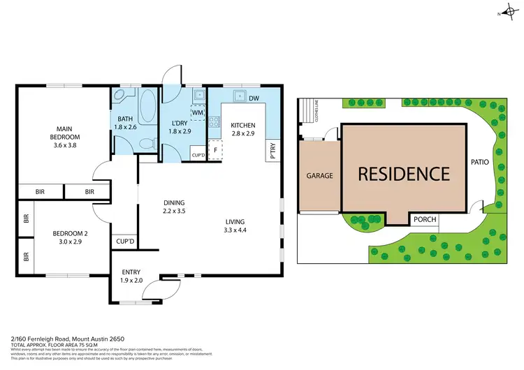 Floorplan of Homely unit listing, 2/160 Fernleigh Road, Mount Austin NSW 2650