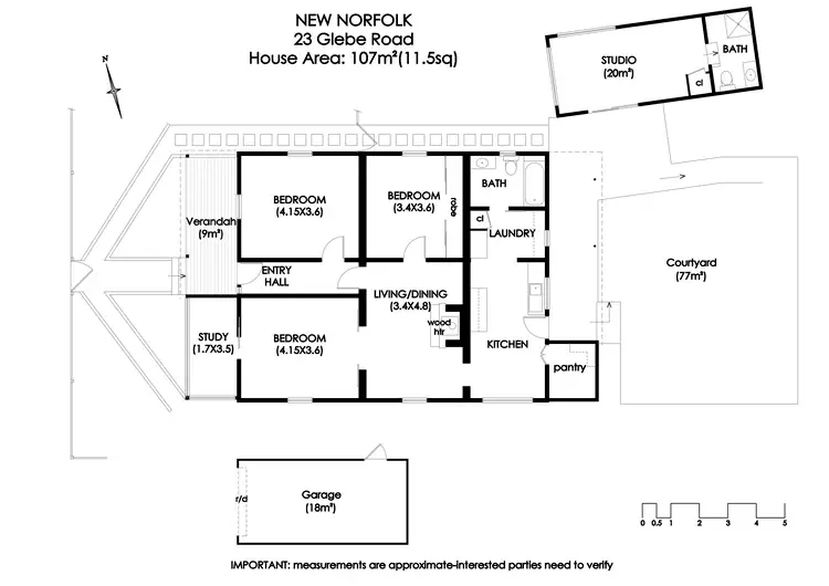 Floorplan of Homely house listing, 23 Glebe Road, New Norfolk TAS 7140