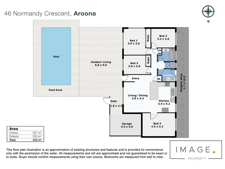 Floorplan of Homely house listing, 46 Normandy Crescent, Aroona QLD 4551