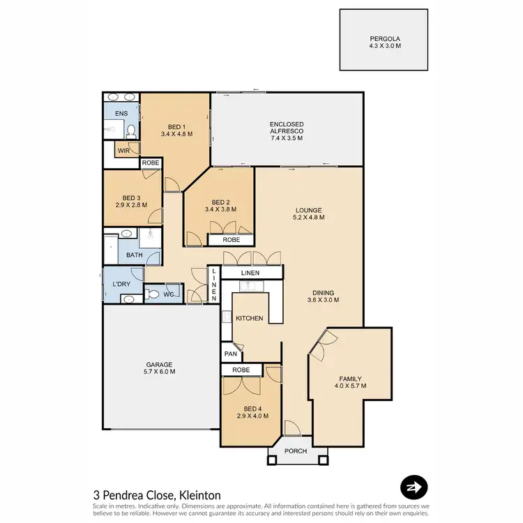 Floorplan of Homely house listing, 3 Pendrea Close, Kleinton QLD 4352