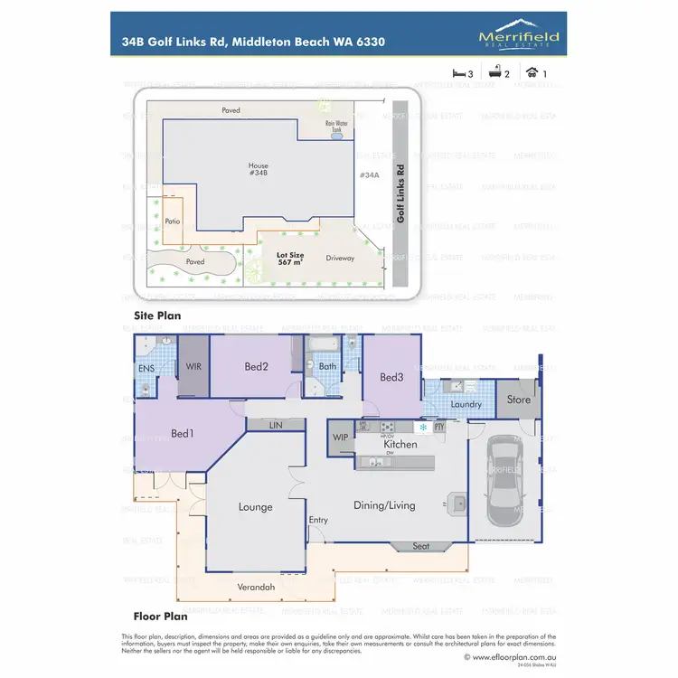 Floorplan of Homely house listing, 34B Golf Links Road, Middleton Beach WA 6330