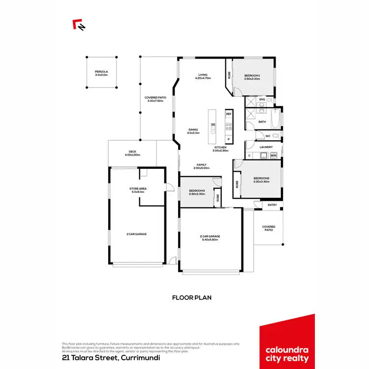 Floorplan of Homely house listing, 21 Talara Street, Currimundi QLD 4551