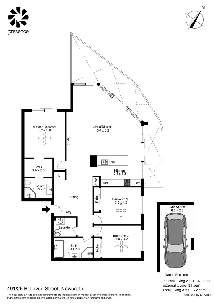 Floorplan of Homely apartment listing, 401/25 Bellevue Street, Newcastle West NSW 2302