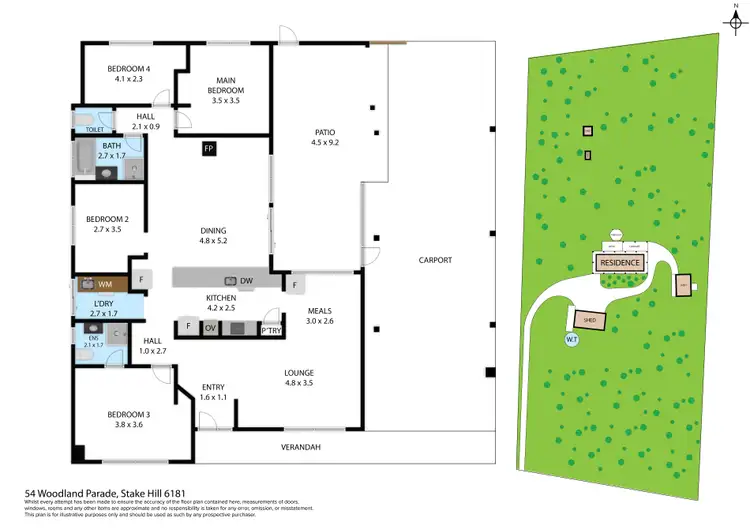 Floorplan of Homely rural property listing, 54 Woodland Parade, Stake Hill WA 6181