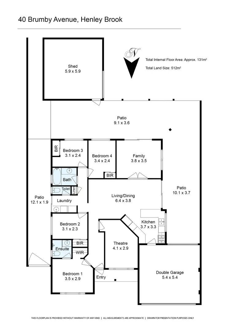 Floorplan of Homely house listing, 40 Brumby Avenue, Henley Brook WA 6055