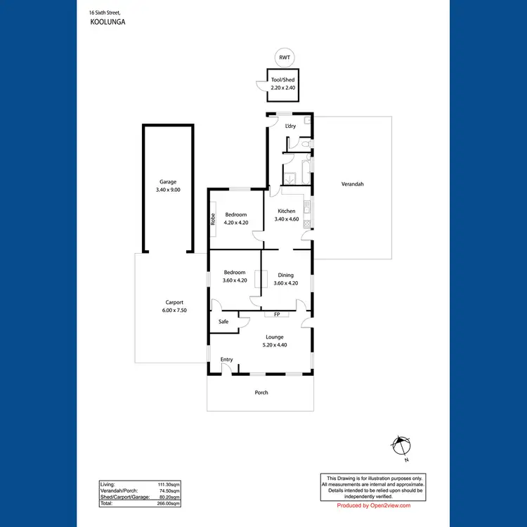 Floorplan of Homely house listing, 16 Sixth Street, Koolunga SA 5464