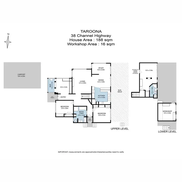 Floorplan of Homely house listing, 38 Channel Highway, Taroona TAS 7053