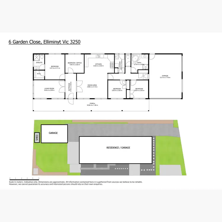 Floorplan of Homely house listing, 6 Garden Close, Elliminyt VIC 3250