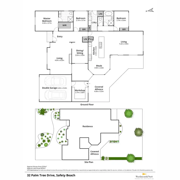 Floorplan of Homely house listing, 32 Palm Tree Drive, Safety Beach VIC 3936