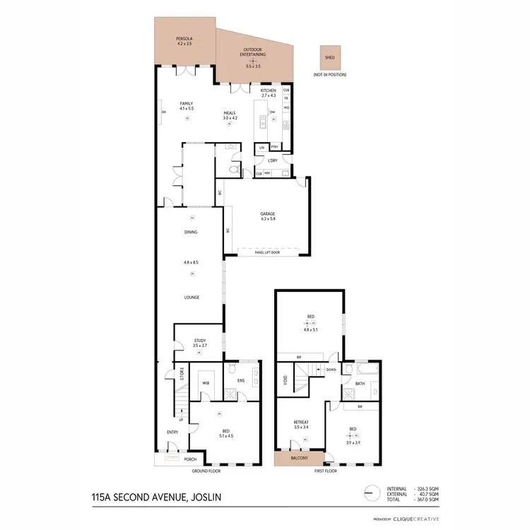 Floorplan of Homely house listing, 115a Second Avenue, Joslin SA 5070