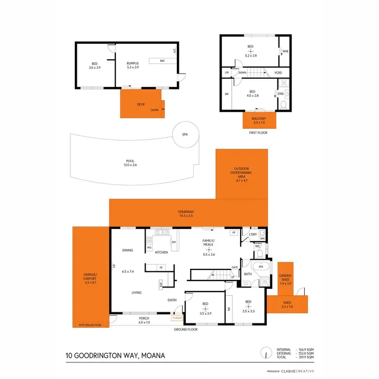 Floorplan of Homely house listing, 10 Goodrington Way, Moana SA 5169