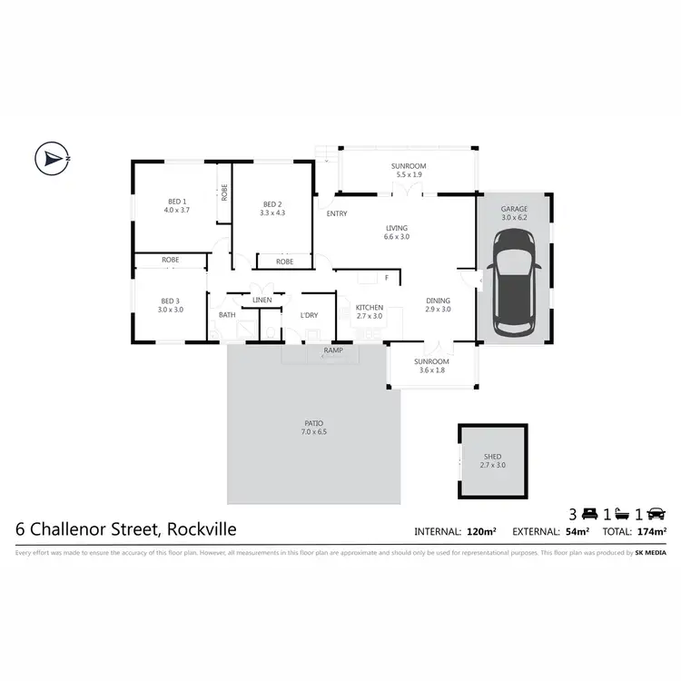 Floorplan of Homely house listing, 6 Challenor Street, Rockville QLD 4350