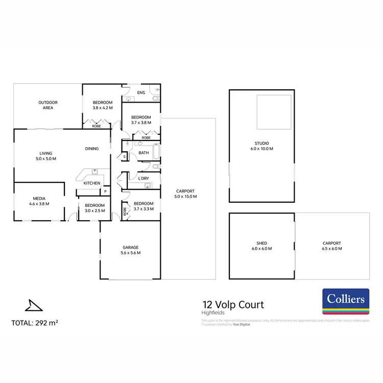 Floorplan of Homely house listing, 12 Volp Court, Highfields QLD 4352
