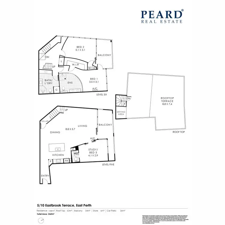 Floorplan of Homely apartment listing, 5/10 Eastbrook Terrace, East Perth WA 6004