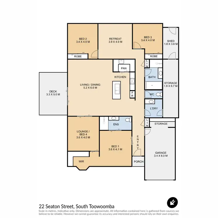 Floorplan of Homely house listing, 22 Seaton Street, South Toowoomba QLD 4350