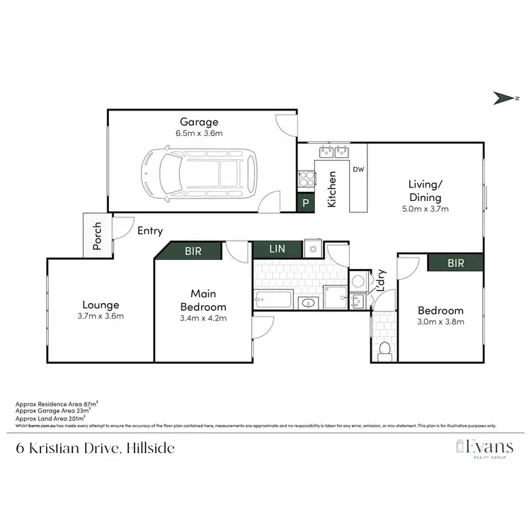 Floorplan of Homely house listing, 6 Kristian Drive, Hillside VIC 3037