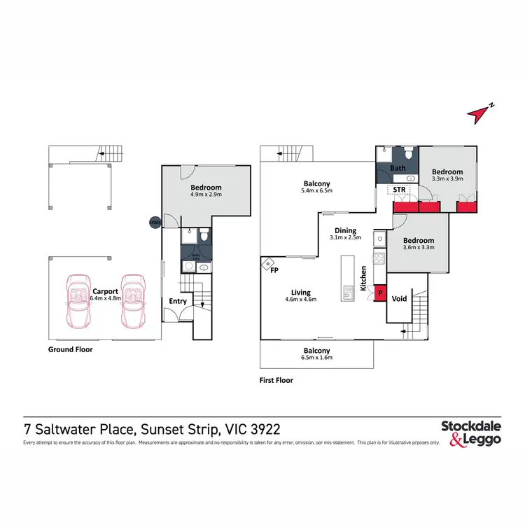 Floorplan of Homely house listing, 7 Saltwater Place, Sunset Strip VIC 3922