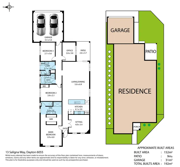 Floorplan of Homely house listing, 13 Saligna Way, Dayton WA 6055