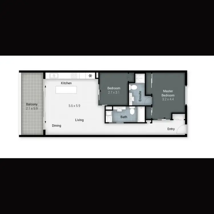 Floorplan of Homely unit listing, 306/378 Marine Parade, Labrador QLD 4215